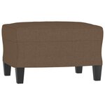 vidaXL Canapé à 3 places avec repose-pieds Marron 180 cm Tissu