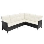 Salon de jardin meuble d'extérieur ensemble de mobilier 4 pièces avec coussins résine tressée noir 02_0016204