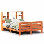 vidaXL Cadre de lit sans matelas cire marron 160x200cm bois pin massif
