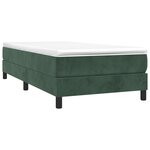 vidaXL Sommier à lattes de lit et matelas Vert foncé 80x200 cm Velours