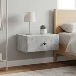vidaXL Cabinet de chevet mural 2 pc Gris béton 49 x 34 5 x 20 cm
