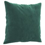 vidaXL Ensemble de canapés 2 Pièces avec coussins vert foncé velours