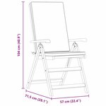 vidaXL Chaise de jardin 8 Pièces Marron 57 x 71.5 x 104cm Teck massif