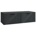 vidaXL Meuble TV mural Noir 98 x 41 x 30 cm Bois d'ingénierie