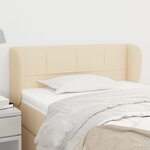 vidaXL Tête de lit avec oreilles Crème 103x23x78/88 cm Tissu