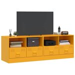 vidaXL Meubles TV 2 Pièces jaune moutarde 67x39x44 cm acier