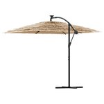 vidaXL Parasol de jardin avec mât en acier marron 269x269x235 cm
