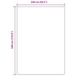 vidaXL Tapis shaggy à poils longs NAVARRA gris argenté 240x340 cm