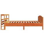 vidaXL Cadre de lit sans matelas cire marron 90x200 cm bois pin massif