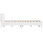 vidaXL Cadre de lit avec LED sans matelas blanc 135x190 cm