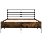 vidaXL Cadre de lit sans matelas chêne fumé 120x200 cm