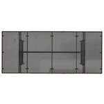 vidaXL Table de jardin avec dessus en verre marron résine tressée