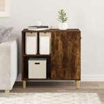 vidaXL Maison pour chat Chêne fumé 72 x 42.5 x 70 cm Bois d'ingénierie