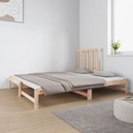 vidaXL Lit coulissant 2x(90x190) cm Bois de pin massif