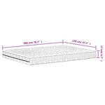 vidaXL Matelas en mousse blanc 120x200 cm dureté H2 H3
