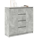 vidaXL Buffet avec tiroirs gris béton 100 5x35x98 5 cm bois ingénierie