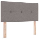 vidaXL Lit à ressorts avec matelas Taupe 100 x 200 cm tissu