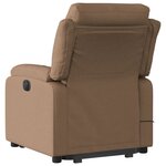 vidaXL Fauteuil inclinable de massage électrique Marron Tissu