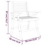 vidaXL Ensemble à manger de jardin 5 Pièces Bois d'acacia solide