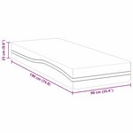 vidaXL Matelas Blanc  Gris 90 x 190 cm Mousse