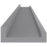 vidaXL Étagères murales 2 Pièces Gris 100x9x3 cm