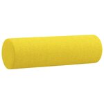 vidaXL Ensemble de canapés 3 Pièces avec coussins jaune clair tissu