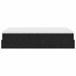 vidaXL Lit ottoman avec matelas noir 120x190 cm velours