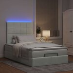 vidaXL Cadre de lit ottoman avec matelas gris clair 120x190 cm velours