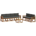 vidaXL Ensemble de canapés d'extérieur 8 pc Naturel et Anthracite