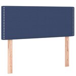 vidaXL Sommier à lattes de lit avec matelas LED Bleu 100x200 cm Tissu