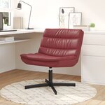 vidaXL Chaise Pivotante Rouge vin Faux cuir Standard Pivotante