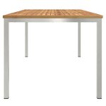 vidaXL Table à manger d'extérieur Marron Bois d'acacia massif