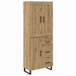 vidaXL Haut Armoire avec tiroir Chêne artisanal 69 5 x 34 x 180 cm
