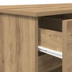 vidaXL Bureau chêne artisanal 140 x 49 x 76 cm Bois d'ingénierie