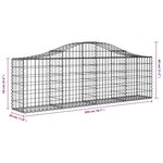 vidaXL Paniers à gabions arqués 30 Pièces 200x30x60/80 cm Fer galvanisé