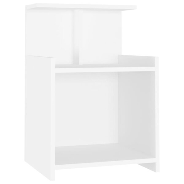 vidaXL Table de chevet Blanc 40x35x60 cm Aggloméré
