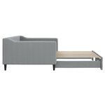 vidaXL Lit de jour avec lit gigogne gris clair 100x190 cm tissu