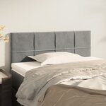 vidaXL Tête de lit Gris clair 90x5x78/88 cm Velours