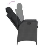vidaXL Ensemble à manger de jardin 9Pièces coussins noir résine tressée