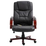 Chaise fauteuil siège de bureau informatique étude similicuir noir 02_0024042