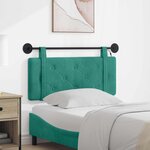 vidaXL Tête de lit suspendue Avec lumière LED Turquoise Velours