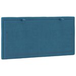 vidaXL Coussin de tête de lit bleu 100 cm velours