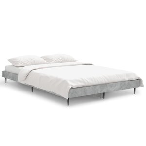 vidaXL Cadre de lit sans matelas gris béton 120x190 cm