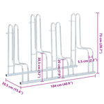 vidaXL Support de vélo au sol autoportant pour 4 vélos acier galvanisé