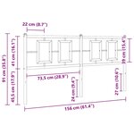 vidaXL Tête de lit de remplacement métal blanc 150 cm