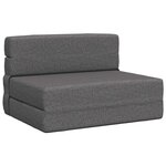 vidaXL Canapé-lit pliable Gris clair 100 x 80 x 60 cm Tissu