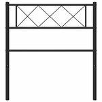 vidaXL Tête de lit métal noir 100 cm