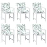 vidaXL Coussin de Chaise Basse 6 Pièces Blanc 100 x 50 x 7 cm oxford