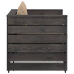 Salon de jardin meuble d'extérieur ensemble de mobilier 2 pièces avec coussins bois imprégné de gris 02_0015884