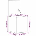 Coffre de rangement vidaXL avec couvercle en bois ancien 30x35x35 cm en bois reconstitué